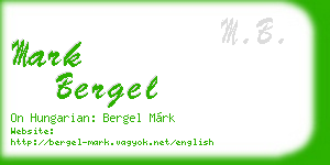 mark bergel business card
